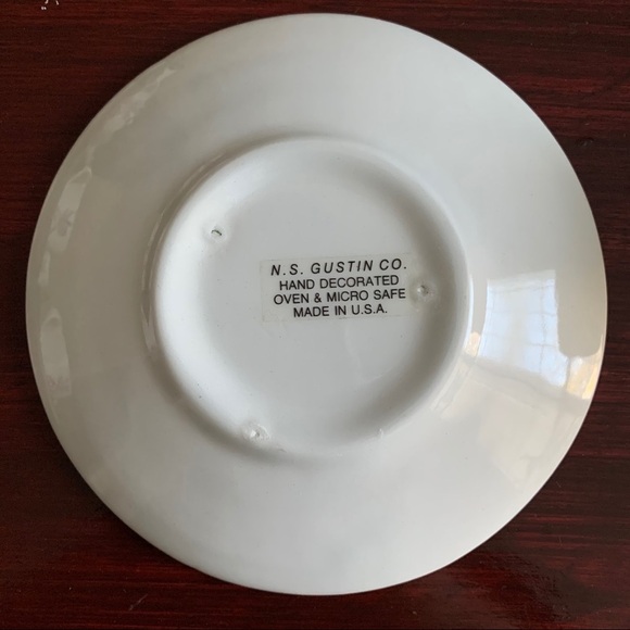 Set of 7 N.S. Gustin Co pineapple cup and saucer - Picture 10 of 11